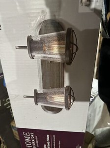 Home Decorators Collection Georgina 2-Light Weathered Iron Vanity Light