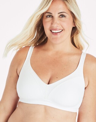Playtex Women's 18 Hour Bounce Control Wire free Bra in White| Size 36C