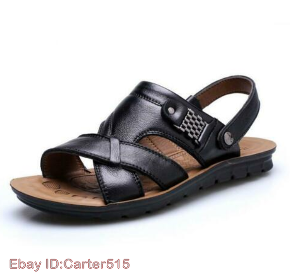 PANTOFOLA D’ORO Sandali estivi uomo pelle regolabili casual ciabatte spiaggia vacanza scarpe piatte