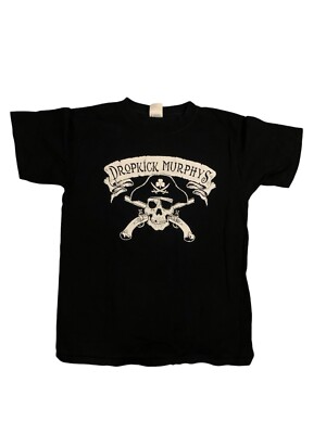 DROPKICK MURPHy s Black Pirate Skull T Shirt Mens Medium