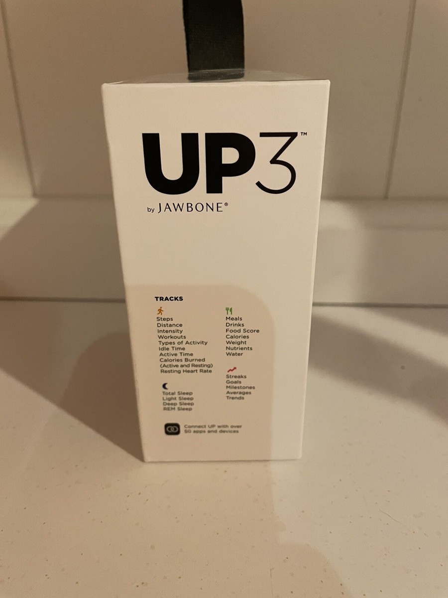 Jawbone UP3 Noir – Tracker Activité Fréquence Cardiaque Et Sommeil – Neuf Boîté
