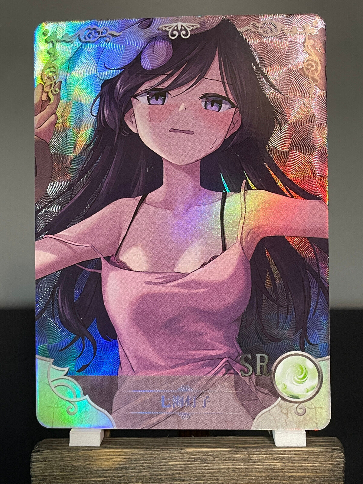 Goddess Story Anime Waifu Doujin CCG TCG Holo SR Card - Cute Girl Laying  Down