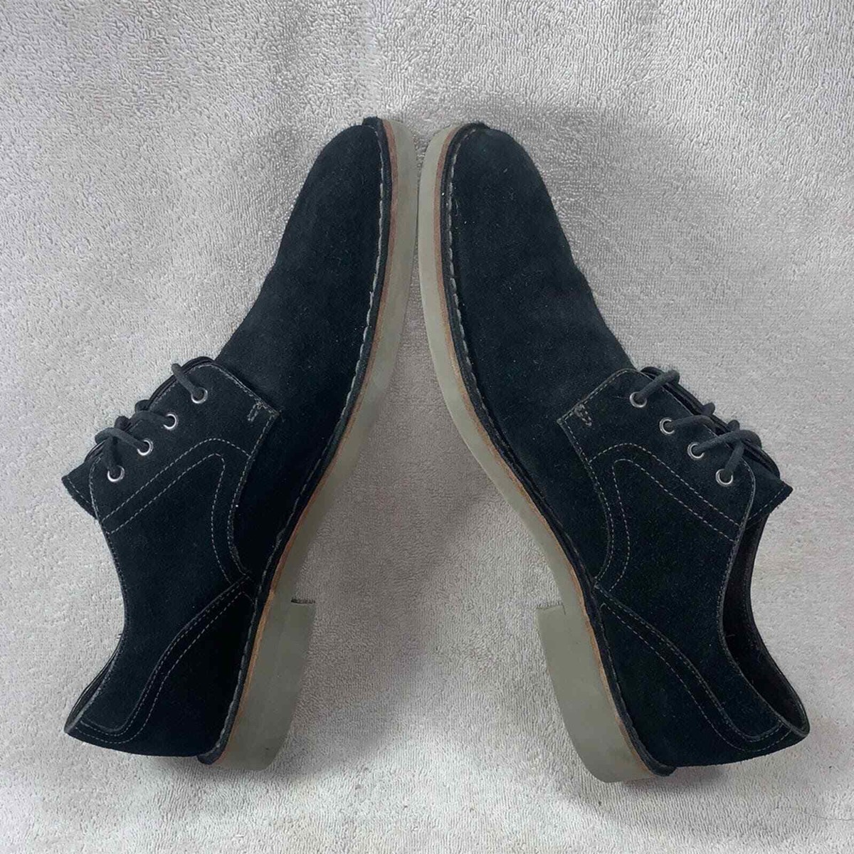 John Varvatos Shoes Mens Size 9 M Black Suede Derby Oxford Lace Up Casual John Varvatos USA Star Black Suede Derby Oxfords Shoes Mens  main image 2