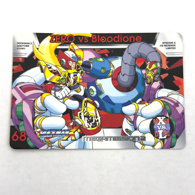 ROCKMAN X MegaMission 2 Card Zero vs ROCKMAN X NO68 Bandai 1996 Japanese