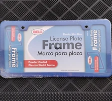 BELL Dealer Slim Universal License Plate Frame Powder Coated Blue