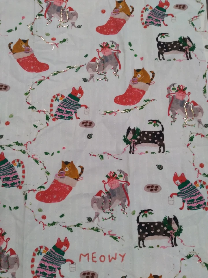 New Anthropologie Meowy Christmas Dish Towel - Image 2 of 4