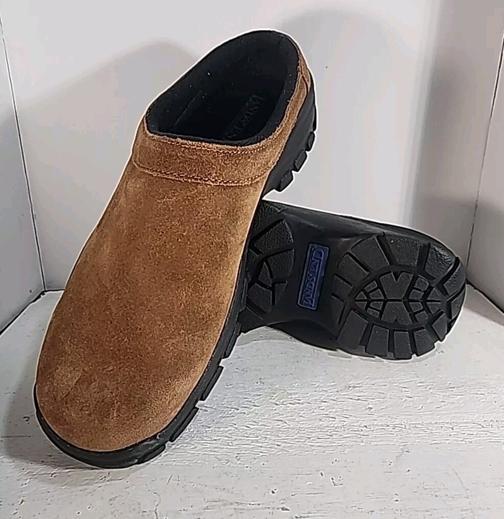 Lands End Mules Women (7HM) EU Suede Walking Comfort Shoes NWOB