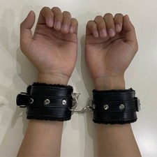 Unisex Bandage Neck Collar Wrist Handcuffs Ankle Cuffs Restraint Shackle Flirt