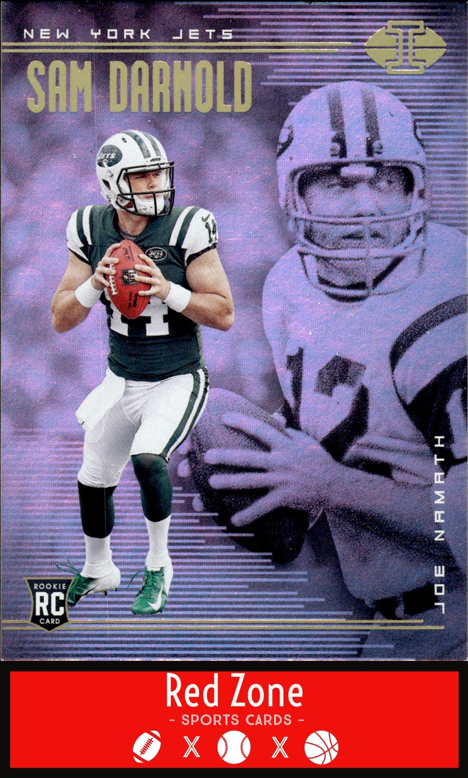 2018 Panini Illusions - #37 Joe Namath / Sam Darnold NM.