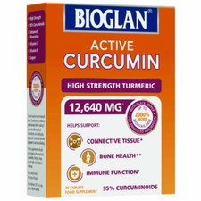 Bioglan Active Curcumin High Strength Turmeric 30 Tablets (3886)expiry 10/2026