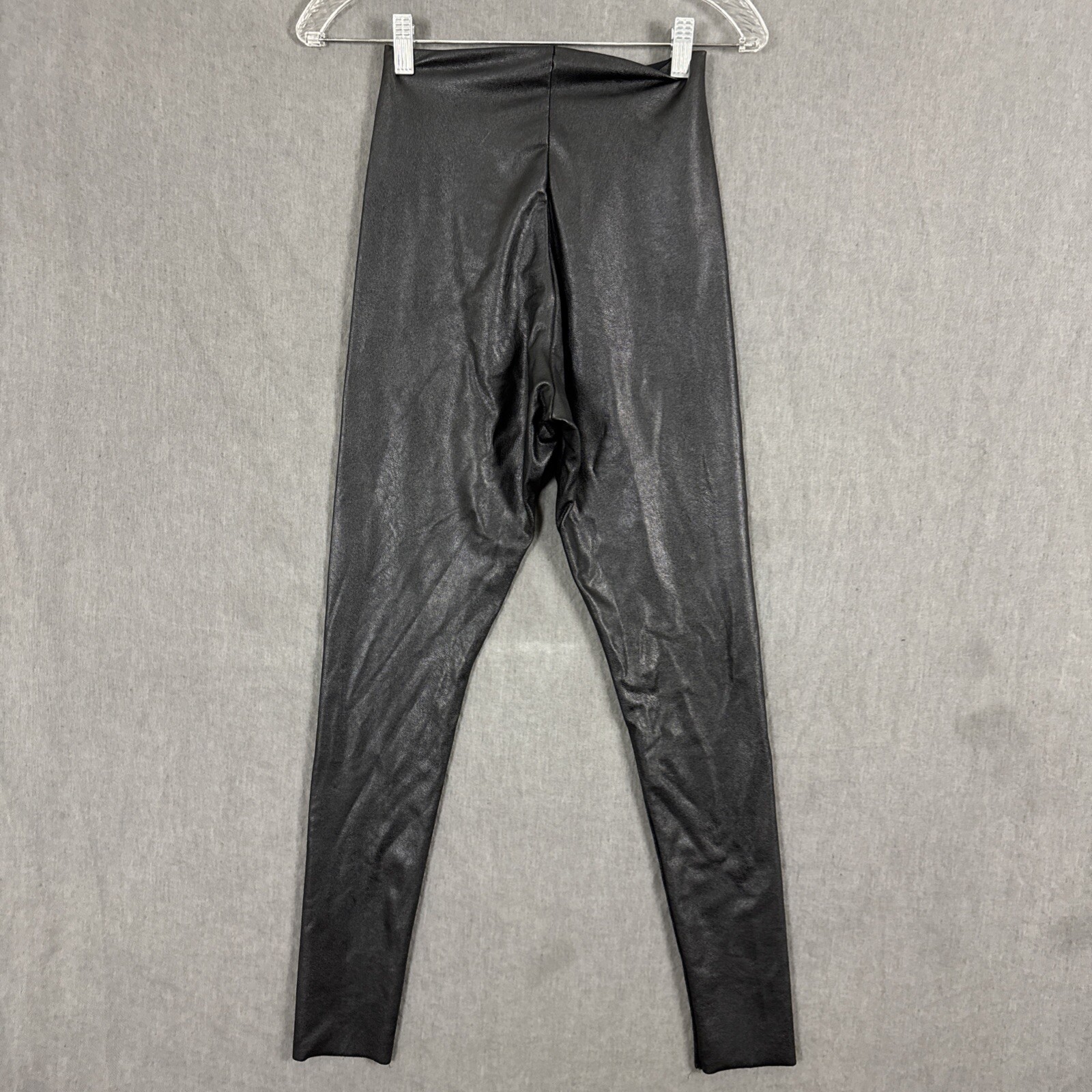 Commando Women's Size Medium Solid Black Faux Lea… - image 2