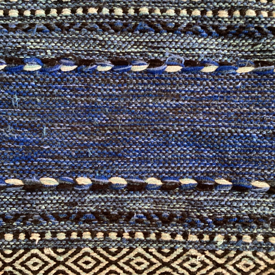 Surya Aztec Southwestern Boho Pillow Sham Cover Cotton Weave Tassels Blue - Изображение 3 из 4