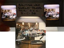 ORIG REALIST STEREO SLIDE Rolls Royce Dart Airplane Model & Engine Photo 3D 1958