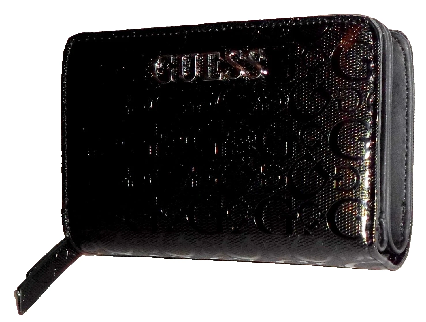 Portafoglio GUESS Abbas Monogram Nero Bif Nuovo con etichette