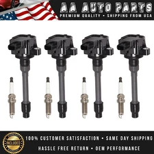 4 Ignition Coil + 4 Iridium Spark Plug fit 18-22 Honda Accord Insight CR-V UF781