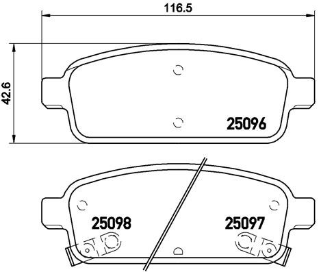 Hinterachse Brembo P 59 080X Bremsbelagsatz, Scheibenbremse FüR Buick,Buick (Sgm-image