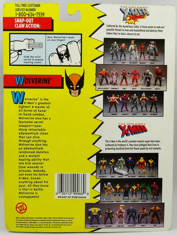 X-Men - Wolverine - Toy Biz 1993 - Photo 2/2