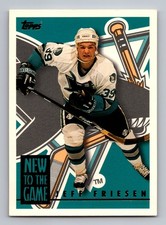 1995-96 Topps #18NG JEFF FRIESEN New to the Game San Jose Sharks