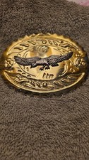 Vintage American Eagle Belt Buckle, Gold Great Condition
