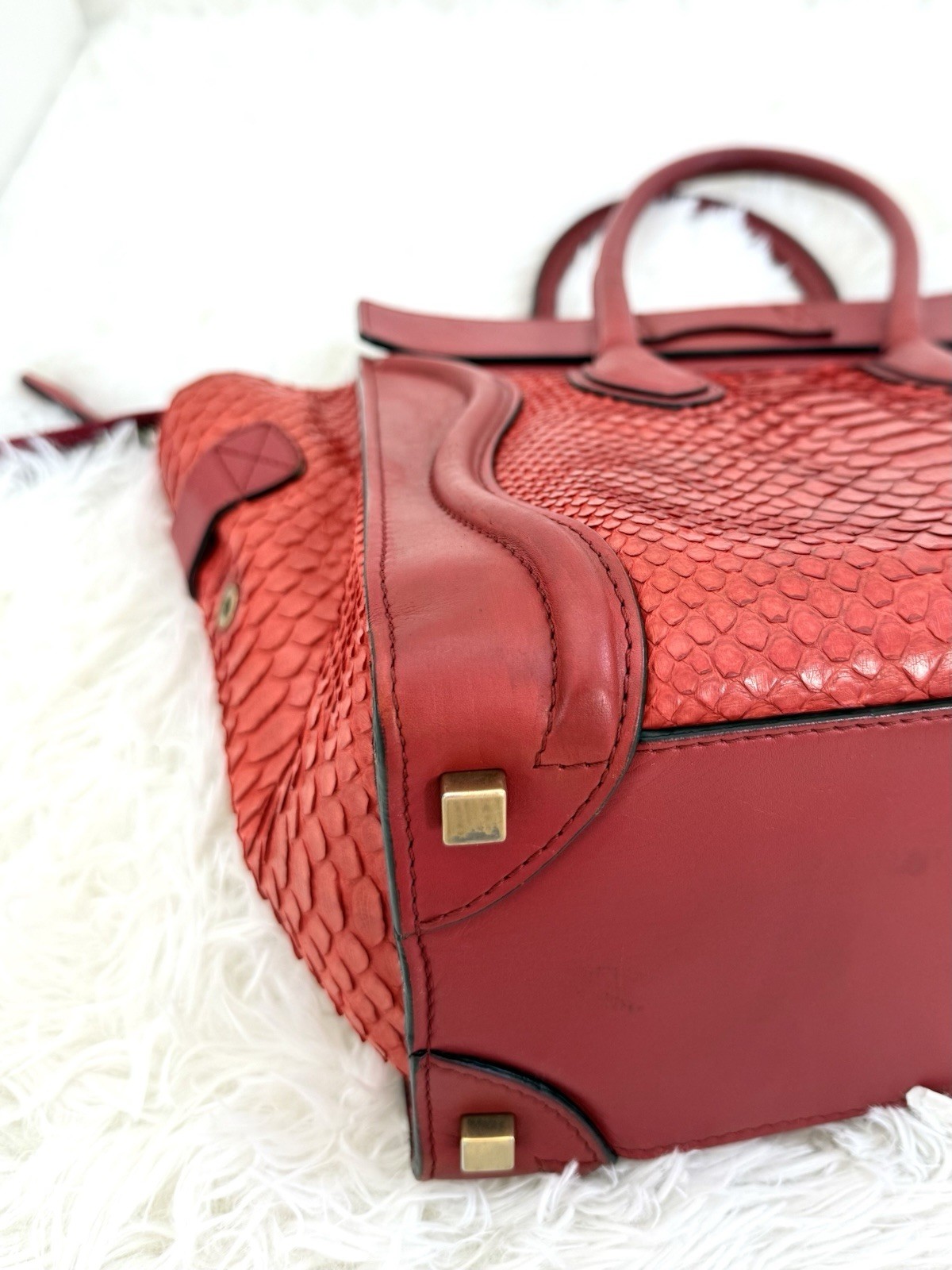 *RARE* Celine Python Leather Micro 27CM bicolour … - image 13