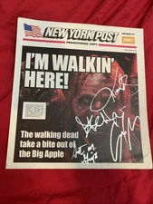 The Walking Dead Dead City Signed New York Post Cast Promotional Newspaper