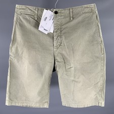 Pantaloncini VISVIM taglia L verde cotone invecchiato con bottoni a mosca