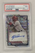 2024 Bowman Dylan Crews Chrome Prospect Auto Speckled Refractor / 299 - PSA 9