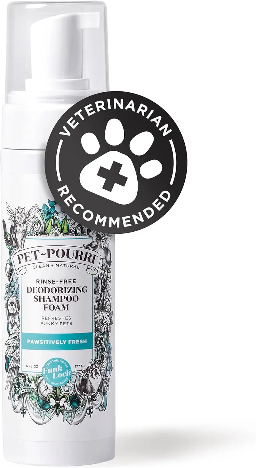 No Rinse Foam Deodorizing Plant Based Dog Cat Odor