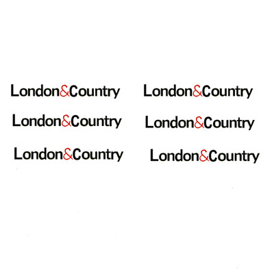 3 PR MODELLBUS WASSERRUTSCHTRANSFERS MASSSTAB 1:76 LONDON & LAND F/NAMEN 30mm