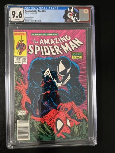 Amazing Spider-Man #316 CGC 9.6 NEWSSTAND Variant, 1st Venom Cover MacFarlane