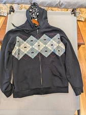 Think Geek Space Invaders Full Zip Hoodie Men’s XL Vintage Game