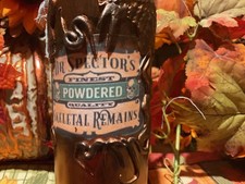 Halloween Glass Witch Potion Bottle Hand Crafted Apothecary Rustic One of a Kind