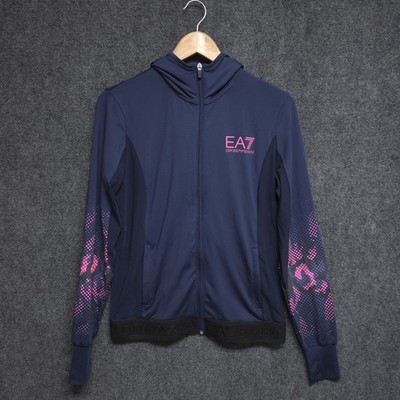 Emporio Armani Hoodie Womens EA7 Medium Full Zip Ventus 7 Performance Stretch