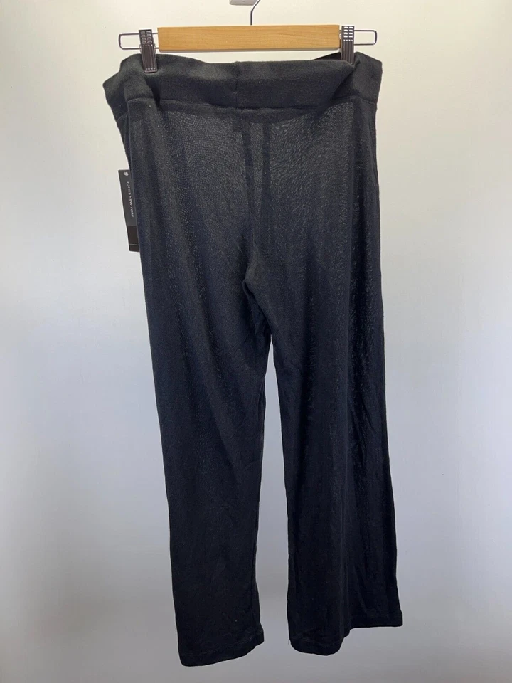Jones New York Wide Leg Pants Women's Size Large Black Elastic Waist Stretch - Image 2 of 4