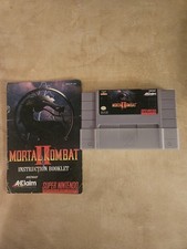 SNES Super Nintendo Mortal Kombat 2 II Cartridge Manual Universal Case Works