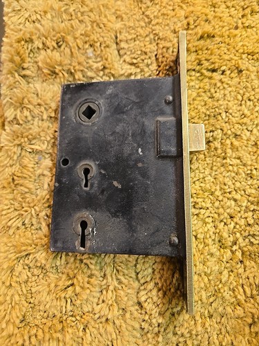 Vintage Antique Norwalk Lock Co Mortise Door Lock w Brass - Bild 4 von 4