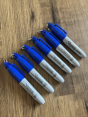 Sharpie MINI feine Spitze permanent BLAU Kugelspitze Marker (PKT 6 MARKER)