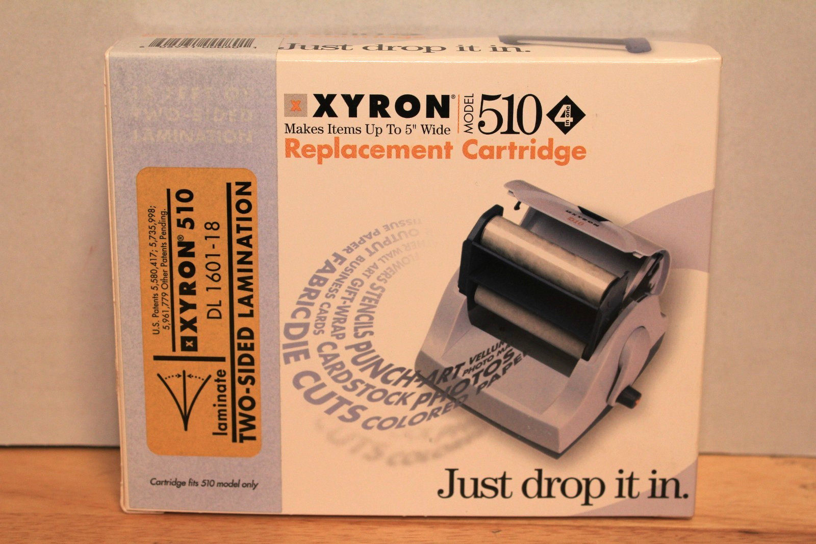 Xyron Model 510 Replacement Cartridge Two-sided lamination DL 1601-18 NEW