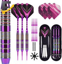 Soft Tip Darts Set 3 Aluminum Shaft Professional Darts Plastic Tip Sets 2BA Repl