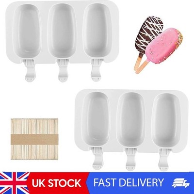 2 Stück Eis Lolly Formen, Silikon Eis Lolly Formen, Bpa-frei Kuchen und Eis