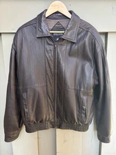 Mitchells Private Label Lambskin Leather Jacket Med. Lined Classic Bomber Sz 40