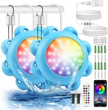 20W LED Pool Light Swimming Underwater Lamp RGB Spa Lights Waterproof Remote US