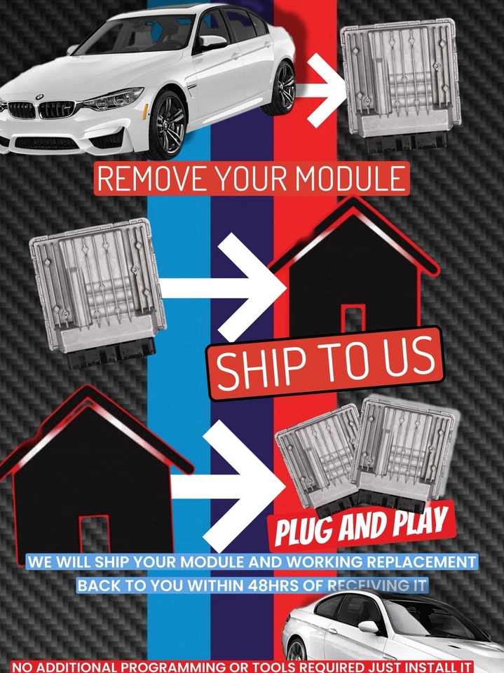 BMW 325i 525i 2006 2009 ECU ECM módulo de control del motor computadora OEM P0331 DG Foto 2 de 2