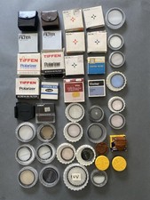 Camera Lens Filter Lot of 41 Vintage Tiffen Hoya Kodak Cokin ETC Polarizer UV 81