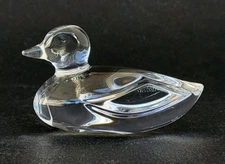 Superbe PETITE SCULPTURE CANARD en CRISTAL signé BACCARAT