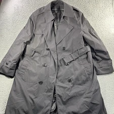 Defense Logistics Agency Garrison Collection Army Trench Coat Mens 42R Black