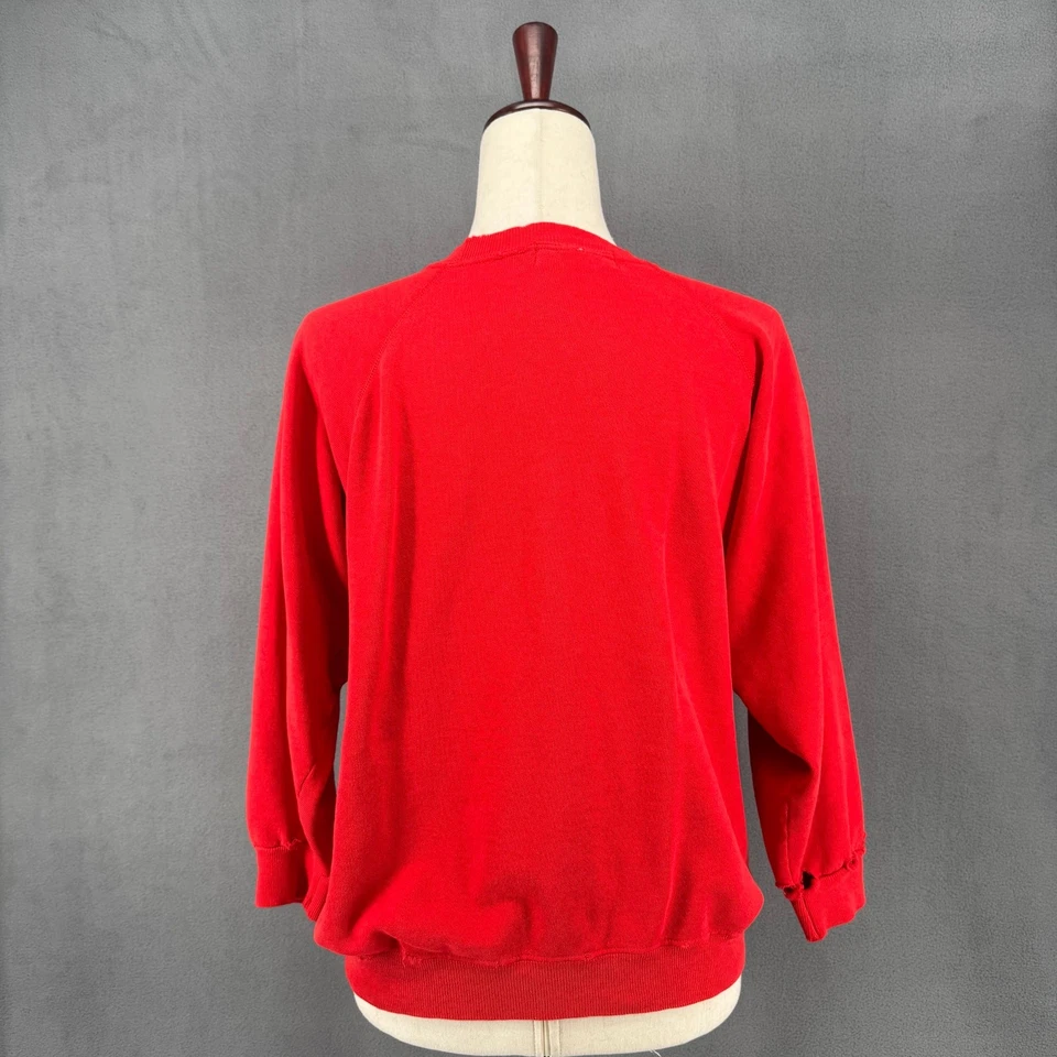 Sudadera de Colección Años 80 90 Laurel Burch Gatos Gemelos Arte Cuello Redondo Roja L (S/M) Retro Foto 3 de 4