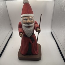 Hand carved Santa Christmas Vintage One Of A Kind From Local Artist 10