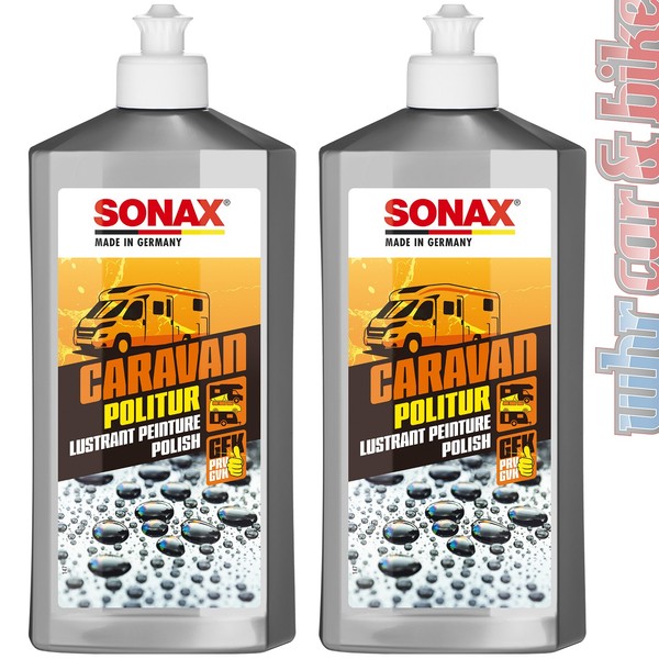 Sonax Caravan Politur 2X 500Ml Hochwirksam Mit Wachsanteilen FüR Lack Und Gfk-image