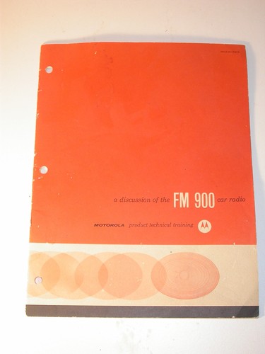 Motorola FM 900 Car Radio FM Converter Manual 1960